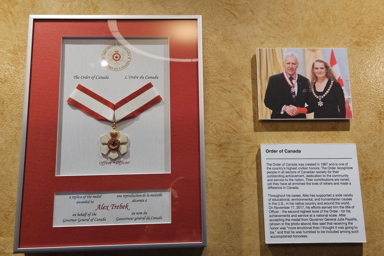 Alex Trabek's Order Of Canada. Photo by author.