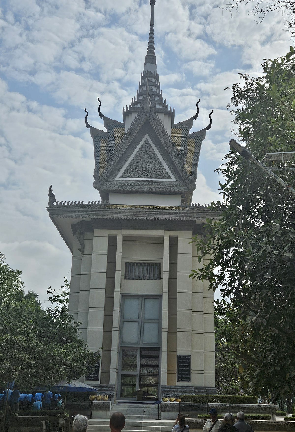 Memorial with skulls at Choeung Ek Genocidal Center